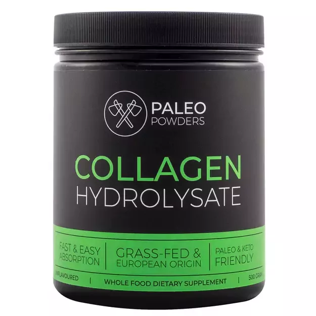 Hidrolizuotas natūralus galvijų kolagenas, Paleo Powders,  500 gr.
