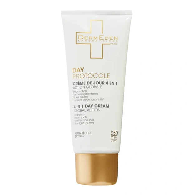 DermEden 4 in 1 Day Cream – drėkinamasis apsauginis kremas sausai odai SPF 50, 50 ml